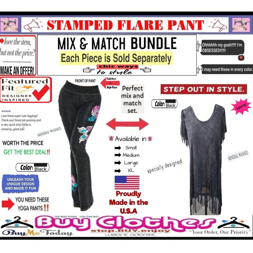 ๐ BOTTOM Fold Graphic BUTTERFLY โ LEGGING ๐ PANT Waist Mineral STAMP ๐ธBUY NOW - Picture 13 of 16